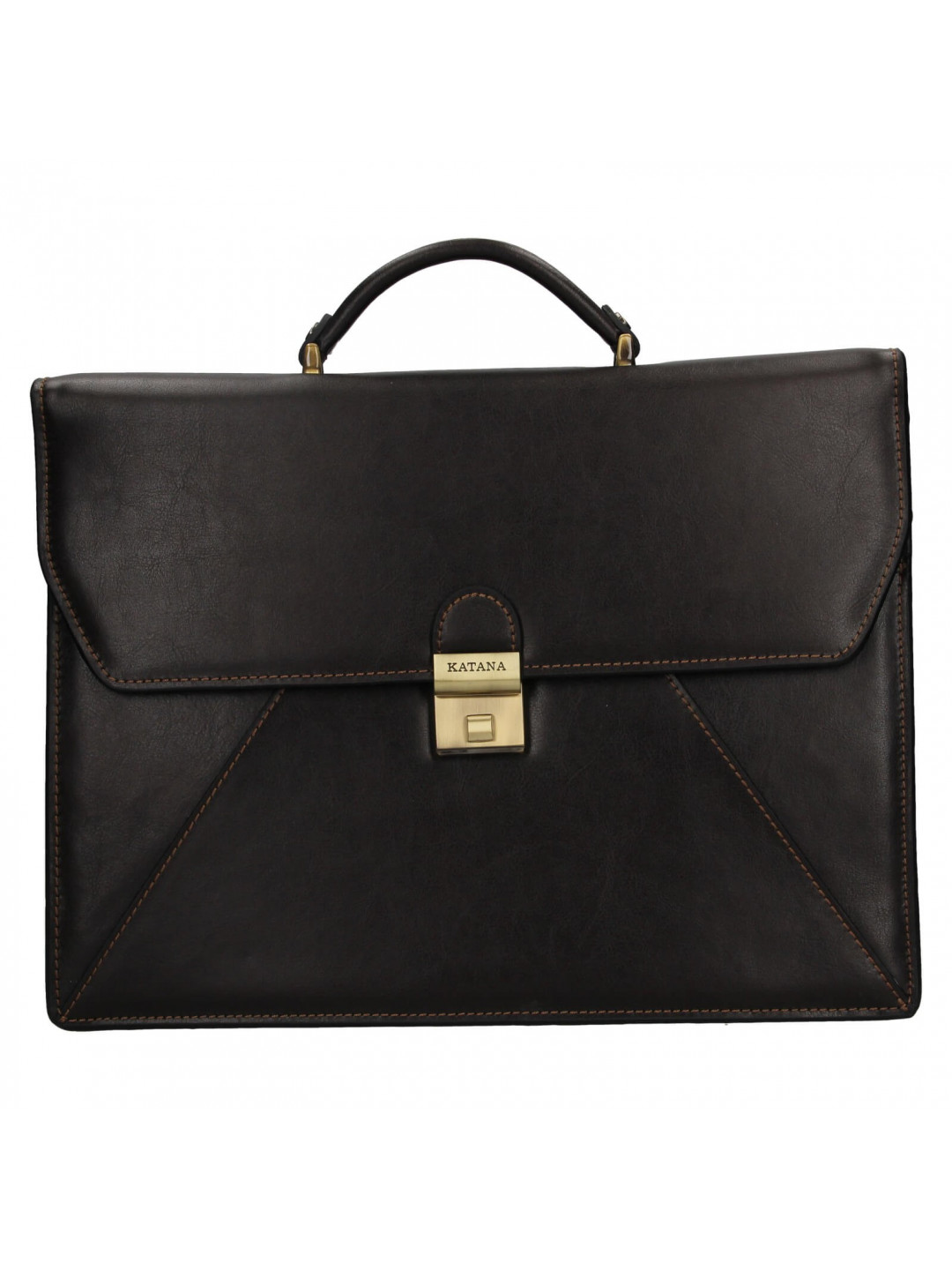 Pánská kožená aktovka Katana Monaco – tmavě hnědá